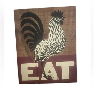 Rustic Rooster Wall /Easel Art 10” length x 8” width